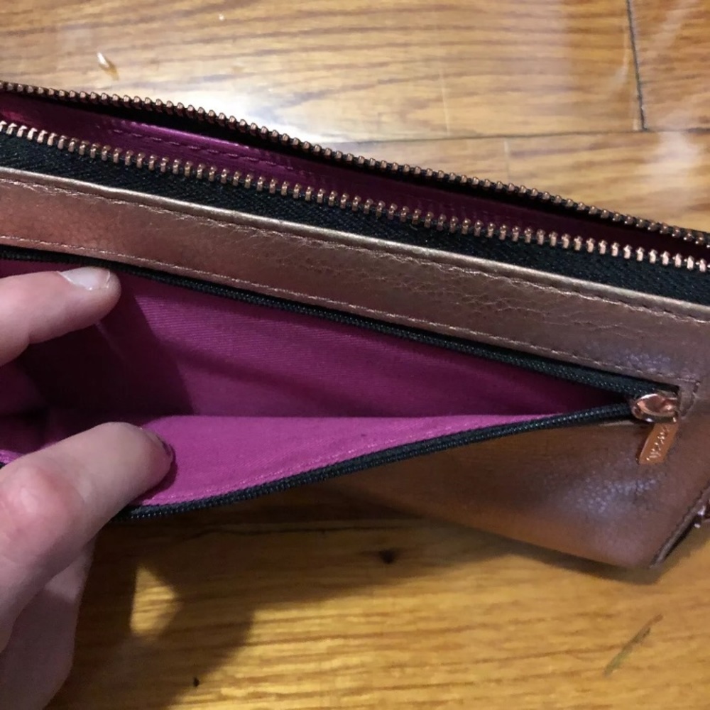 Fossil leather wallet checkbook clutch card holder - Picture 8 of 8